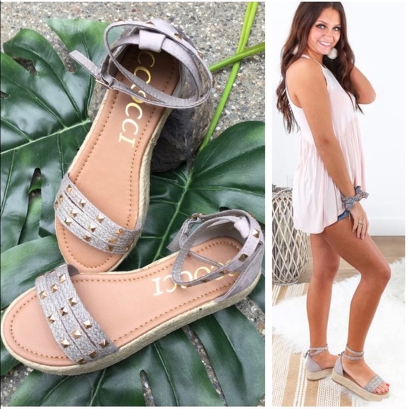 Mary Jane Studded Ankle Espadrilles - Picture 2 of 4